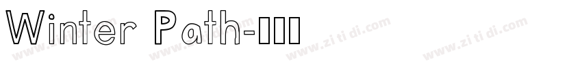 Winter Path字体转换